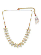 Moissanite & Green Stone Necklace- Ruby Raang | Grocsy