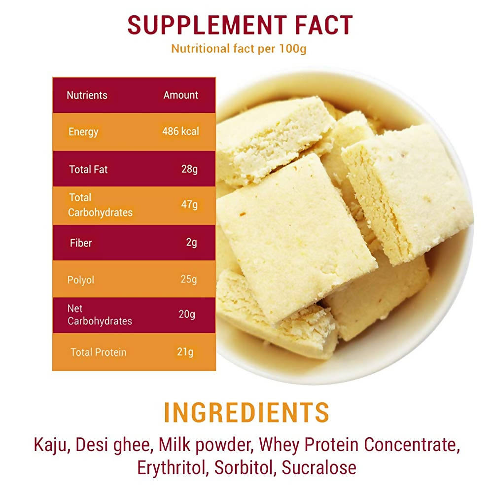 NutroActive Desi Ghee Keto Kaju Barfi | Grocsy