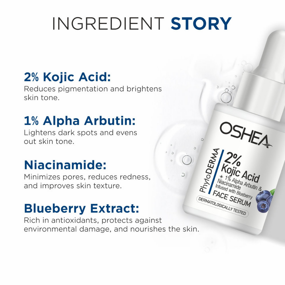 Oshea Herbals Phytoderma 2% Kojic Acid With 1% Alpha Arbutin & Niacinamide Face Serum | Grocsy