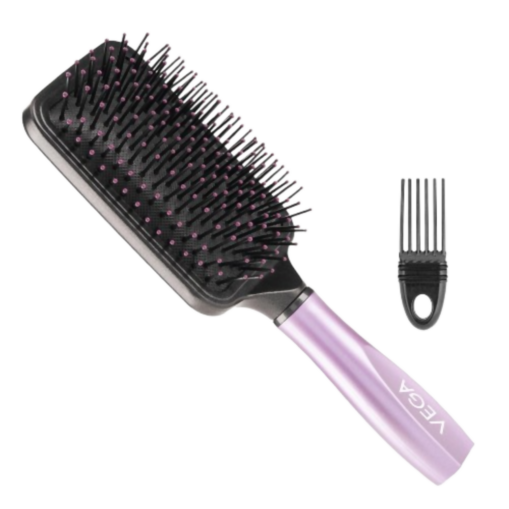 Vega Paddle Hair Brush with Cleaning Comb | Grocsy