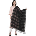 A R Silk Window Square Regular Dupatta Color Black Dupatta or Chunni | Grocsy