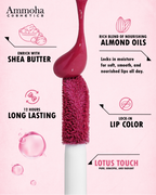 Ammoha Cosmetics Long-Lasting, Matte-Finished Lotus Touch Color Liquid Lipstick | Grocsy