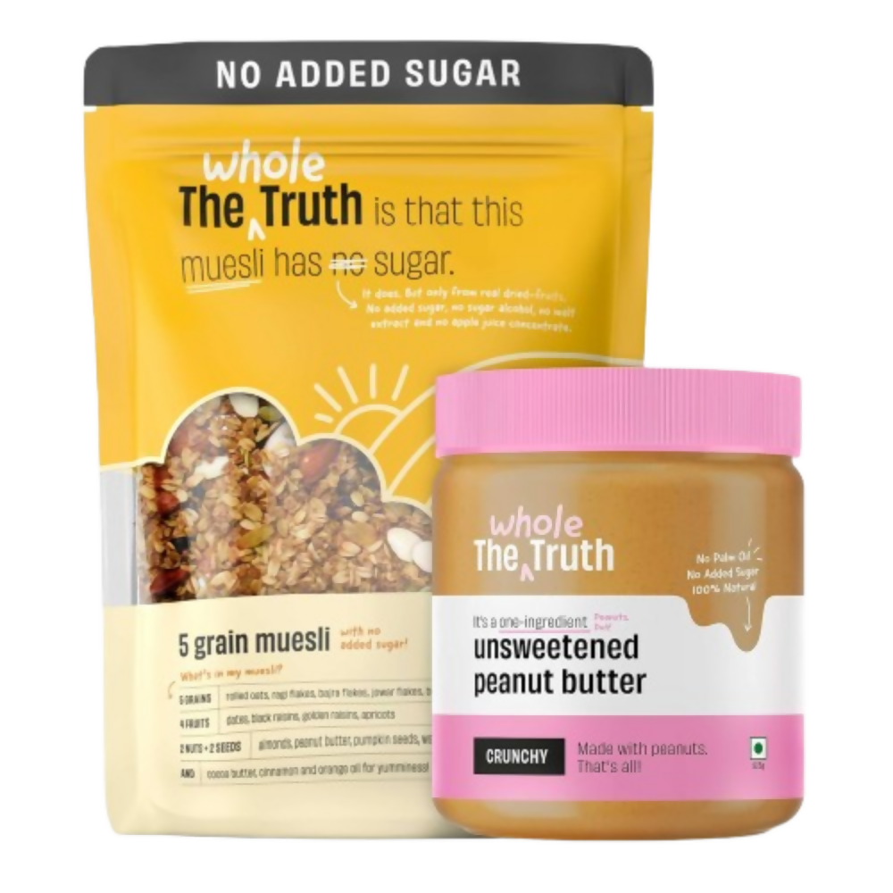 The Whole Truth Unsweetened Peanut Butter Crunchy + Muesli - Breakfast | Grocsy