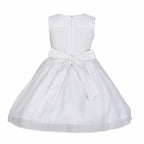 Asmaani Baby Girl's White Colour Satin A-Line Maxi Full Length Dress (AS-DRESS-22170) | Grocsy
