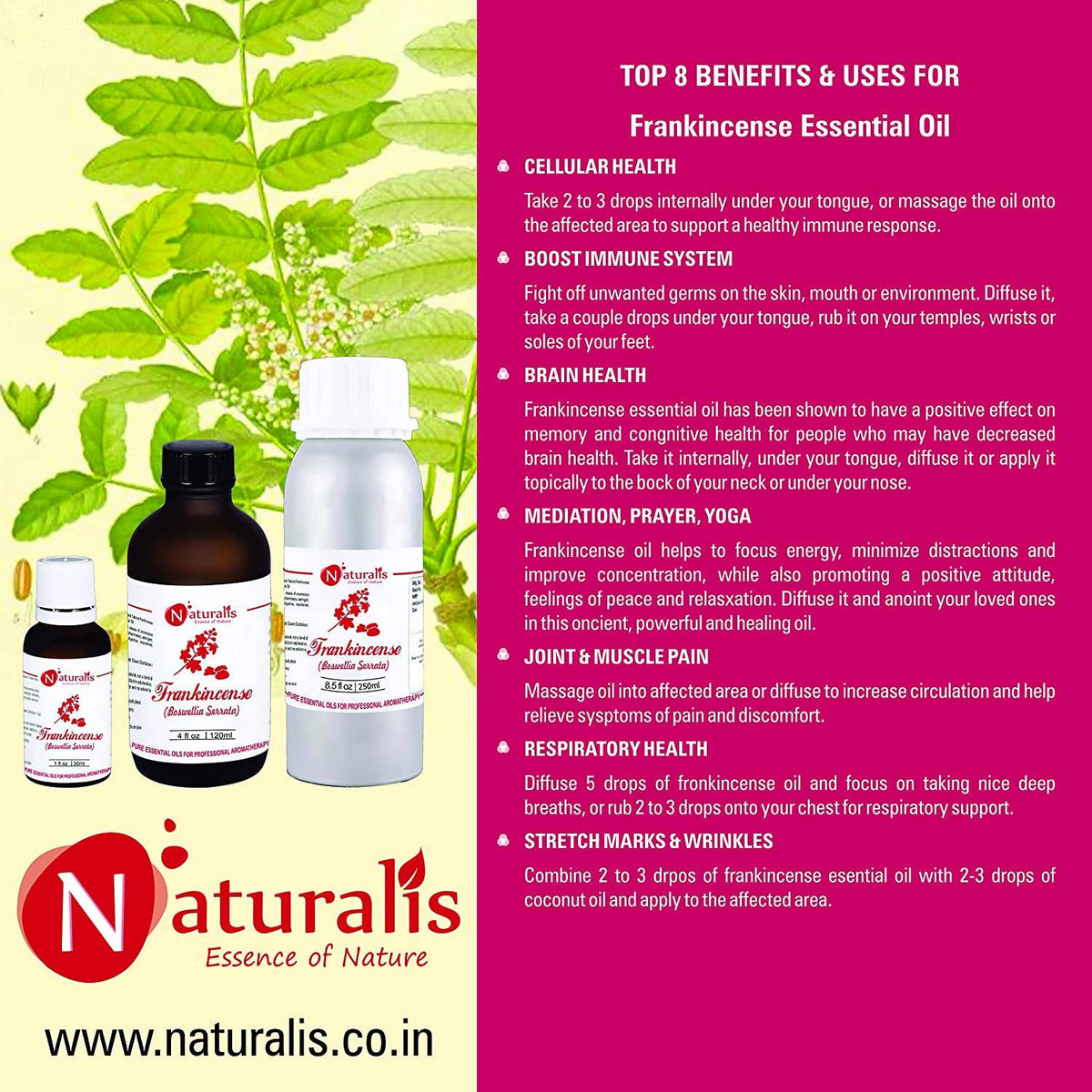 Naturalis Essence of Nature Frankincense Essential Oil | Grocsy