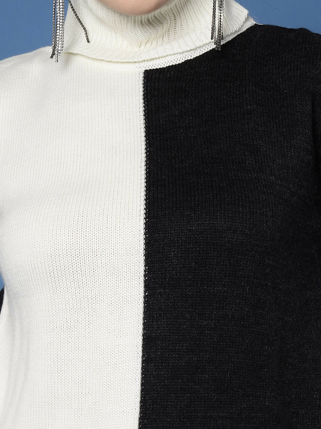 Women Winter Off White Acrylic Sweater - Wool Trees | Grocsy