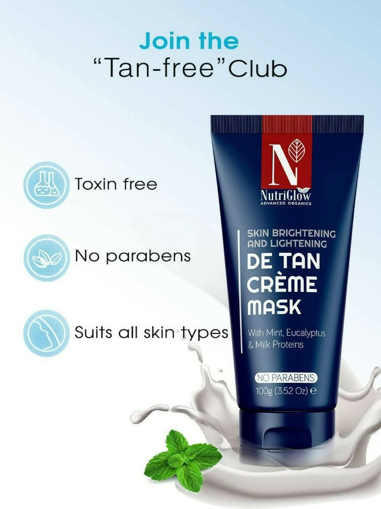 NutriGlow Advanced Organics De Tan Cream Mask | Grocsy
