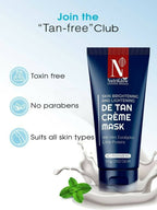 NutriGlow Advanced Organics De Tan Cream Mask | Grocsy