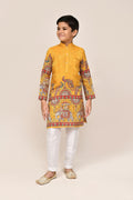 Joban Fashion Silk Yellow Kurta With Straight Fit Pant | Grocsy