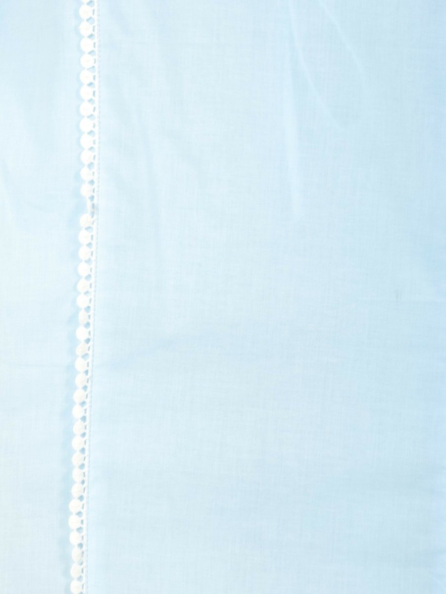 Aramya Panelled Soft Cotton Solid Women's Kurta - Blue | Grocsy