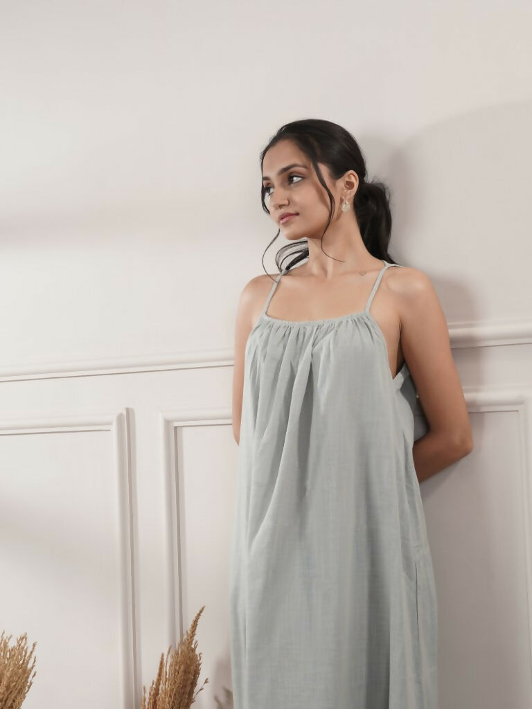 Joban Fashion Women's Grey Midi Dress | Grocsy