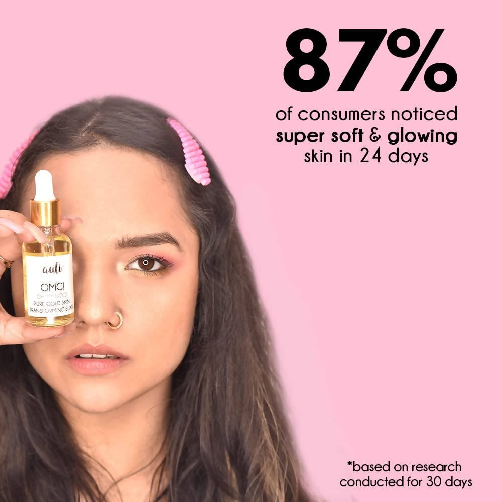 Auli OMG 24K Gold Flakes Pure Rosehip Oil | Grocsy