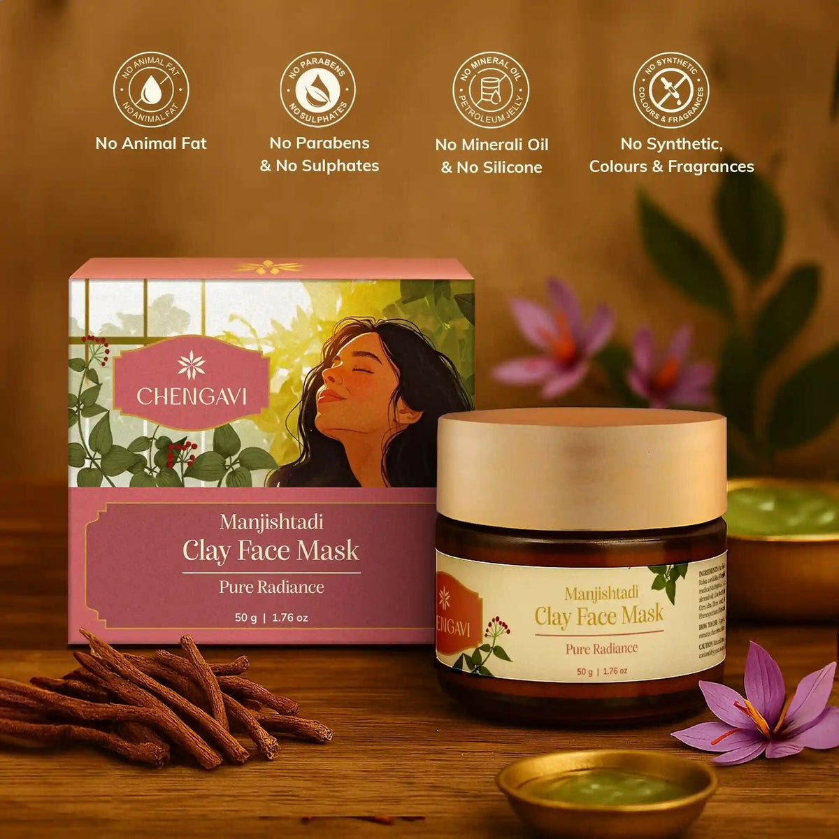 Chengavi Manjishtadi Clay Face Mask | Grocsy