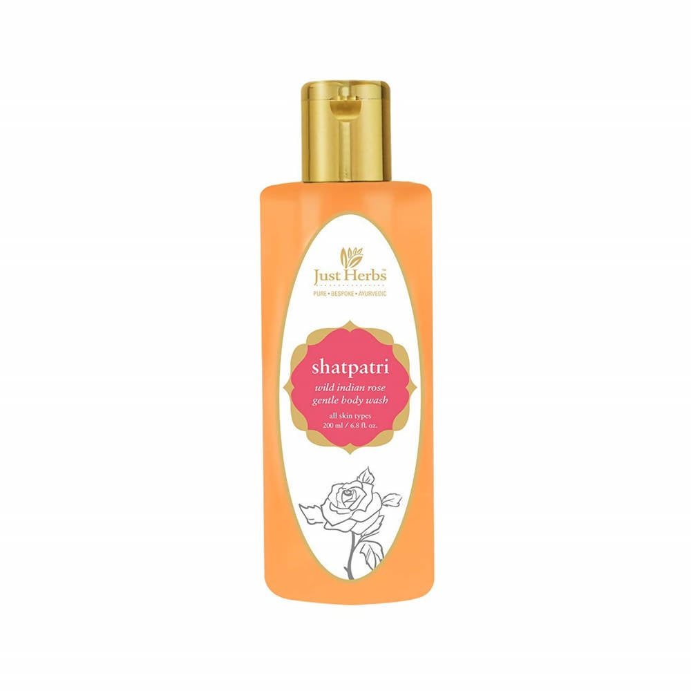 Just Herbs Shatpatri Wild Indian Rose Gentle Body Wash | Grocsy