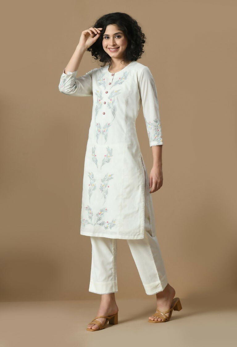 Joban Fashion White Cotton Kurta Set | Grocsy