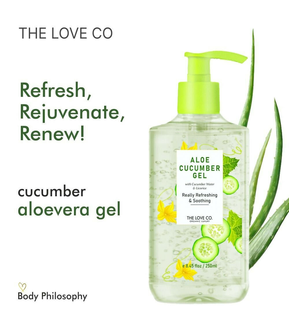 The Love Co. Cucumber Aloe Vera Gel For Face | Grocsy
