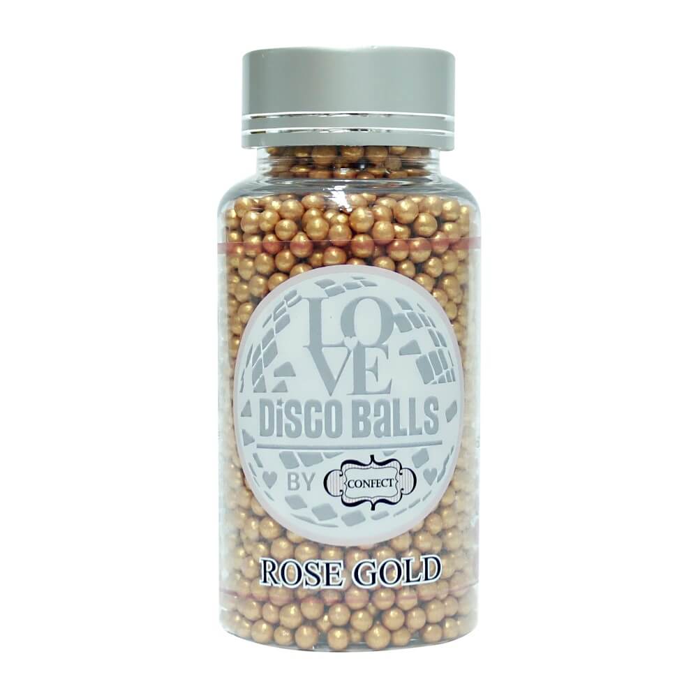 Confect Rose Gold Disco Balls Sprinkles 3 MM | Grocsy