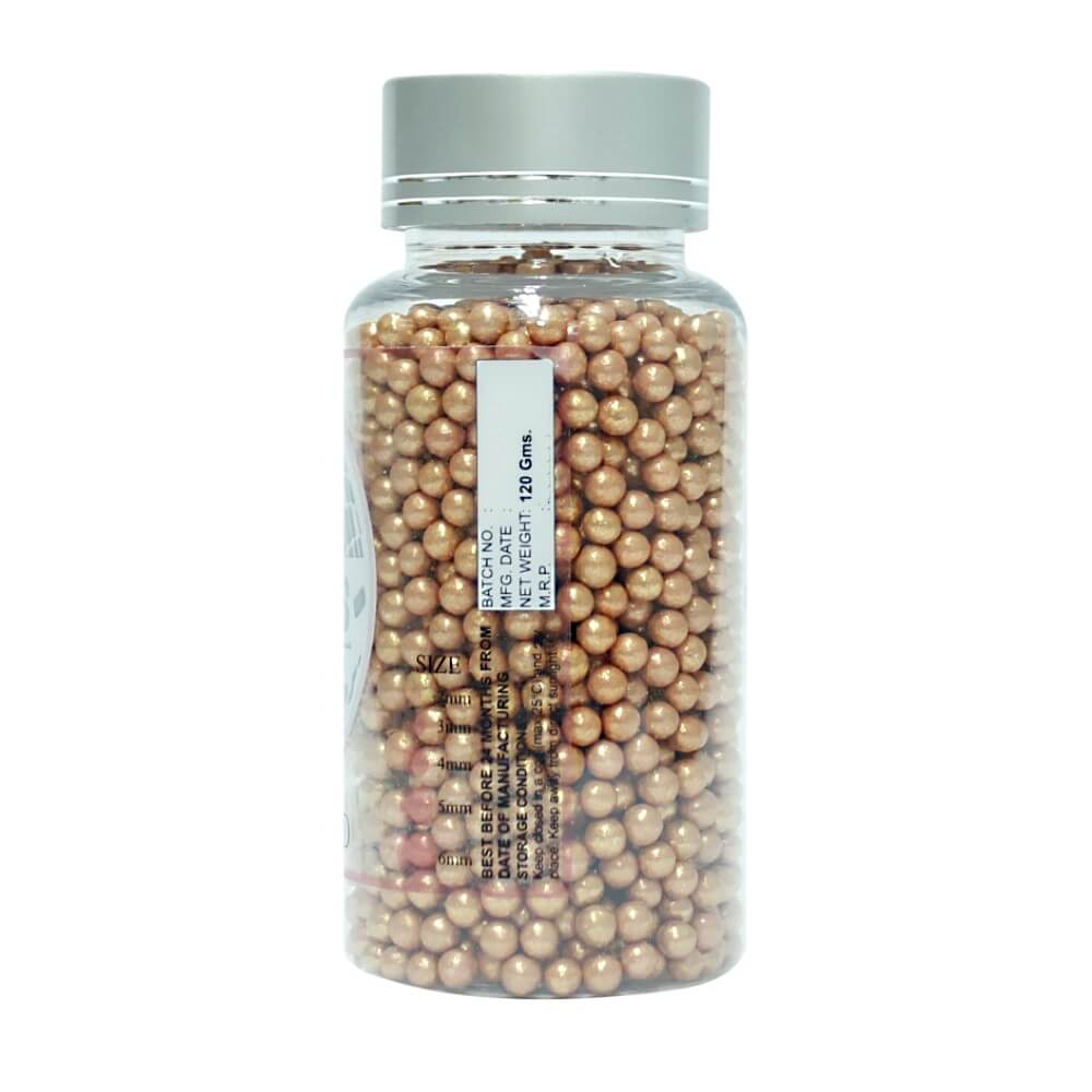 Confect Rose Gold Disco Balls Sprinkles 4 MM | Grocsy