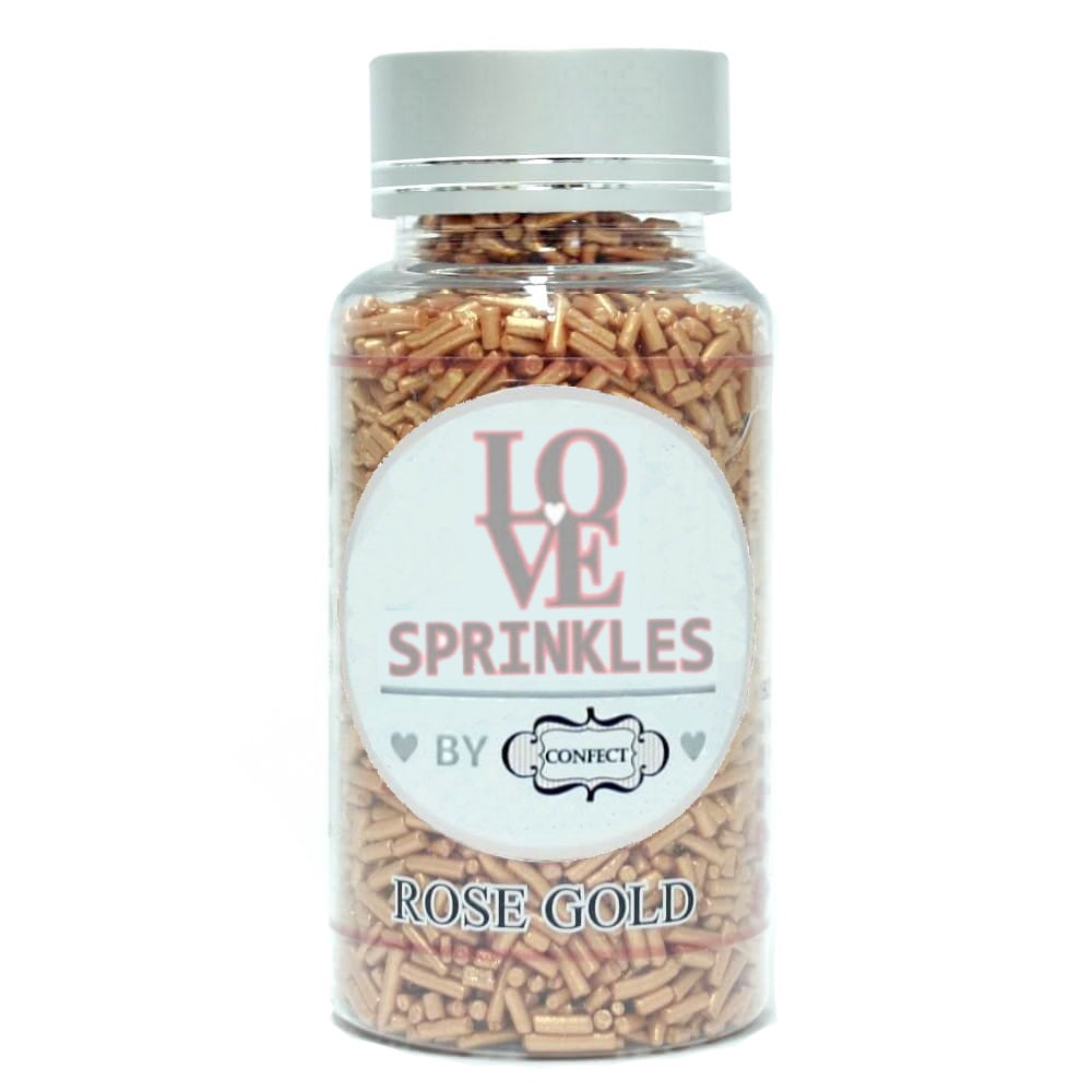Confect Rose Gold Vermicelli Sprinkles | Grocsy