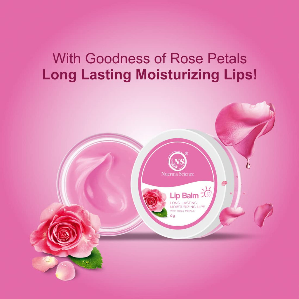 Nuerma Science Rose Petals Lip Balm | Long Lasting Moisturizing Lips | Grocsy