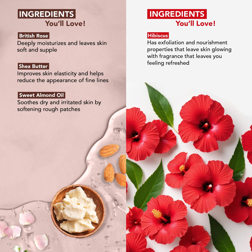 Botanic Hearth British Rose & Almond Body Wash | Grocsy