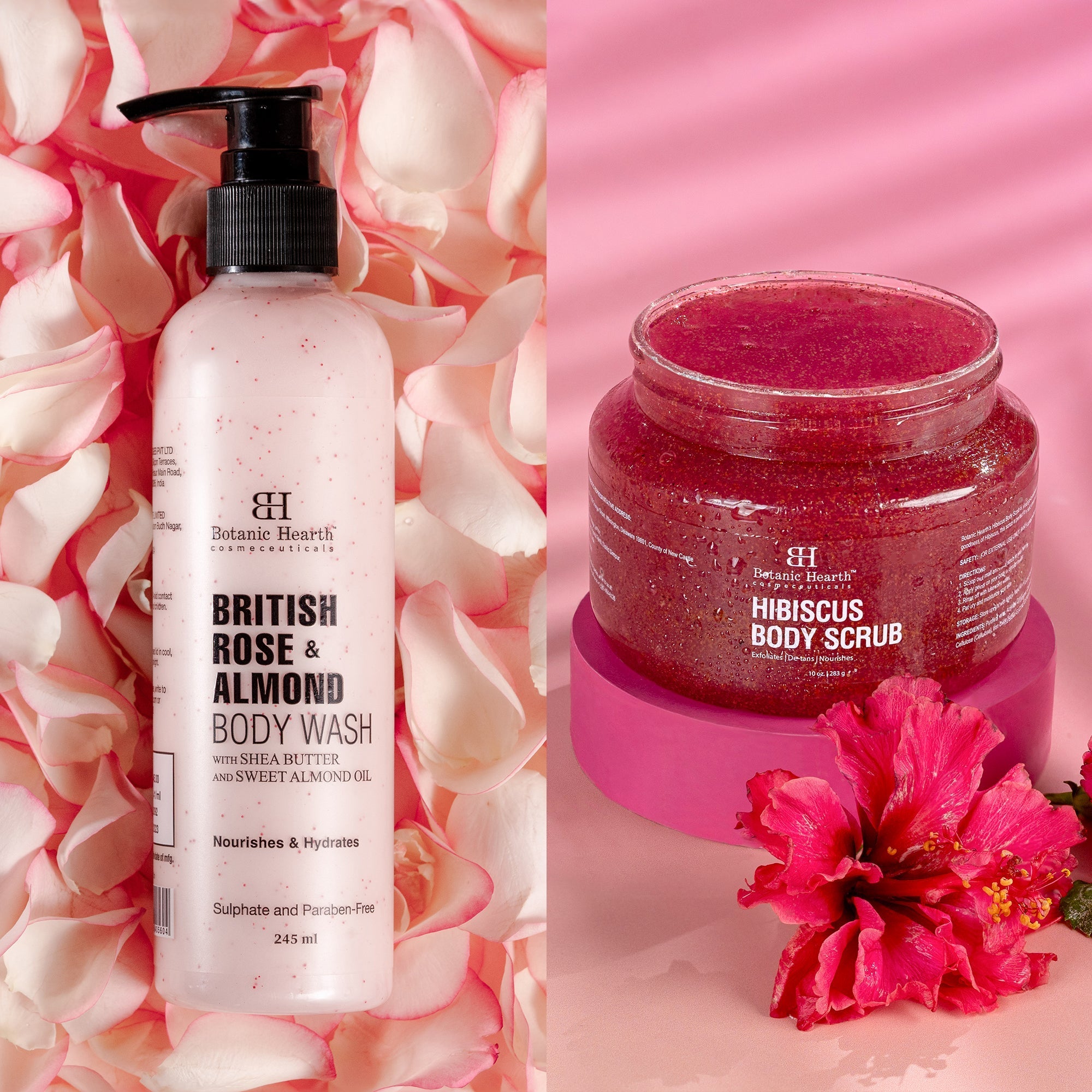 Botanic Hearth British Rose & Almond Body Wash | Grocsy
