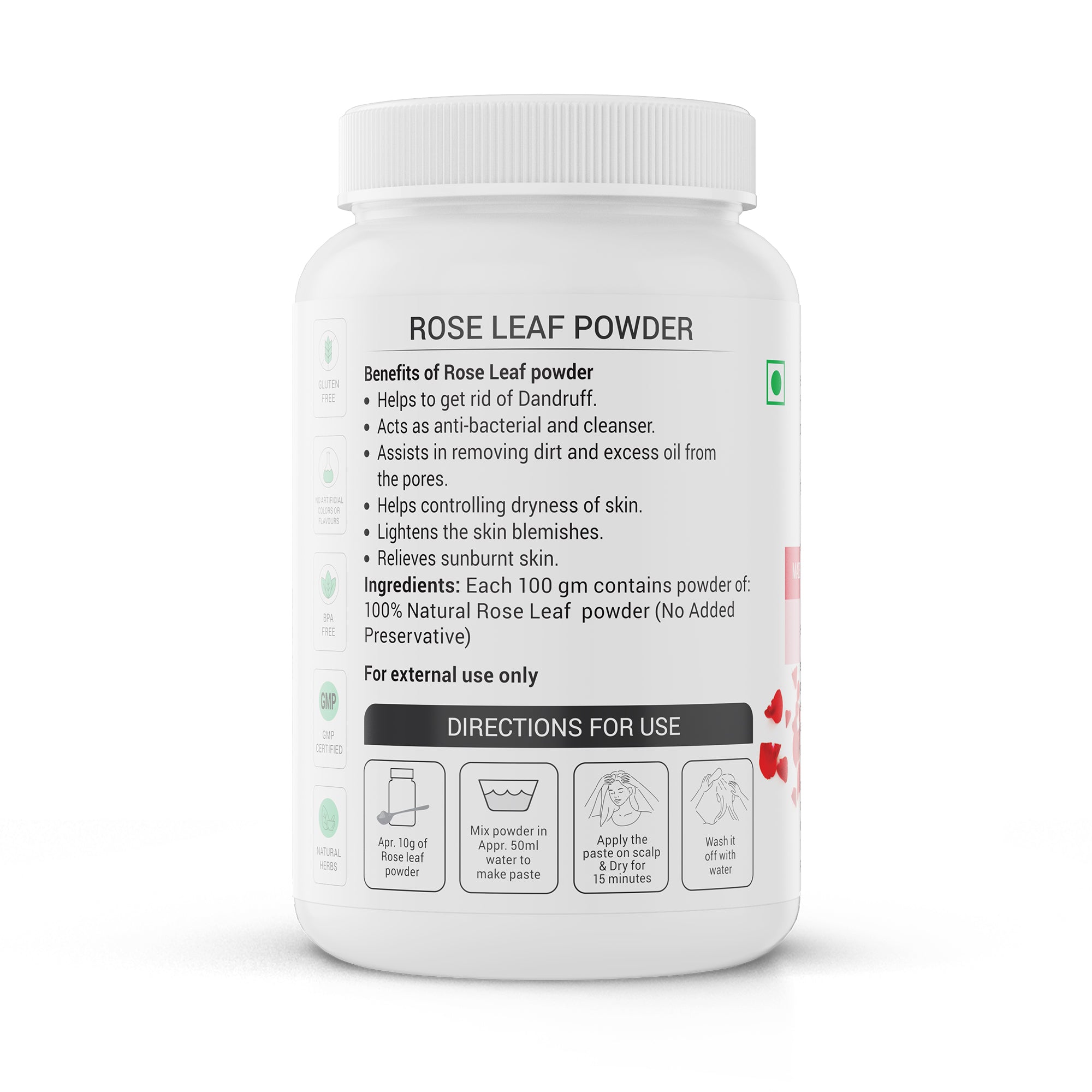 Krishna'S Herbal & Ayurveda Rose Leaf Powder | Grocsy