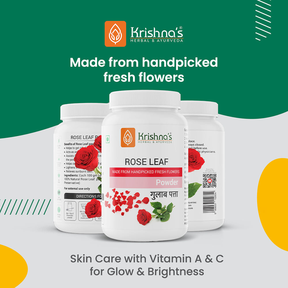 Krishna'S Herbal & Ayurveda Rose Leaf Powder | Grocsy