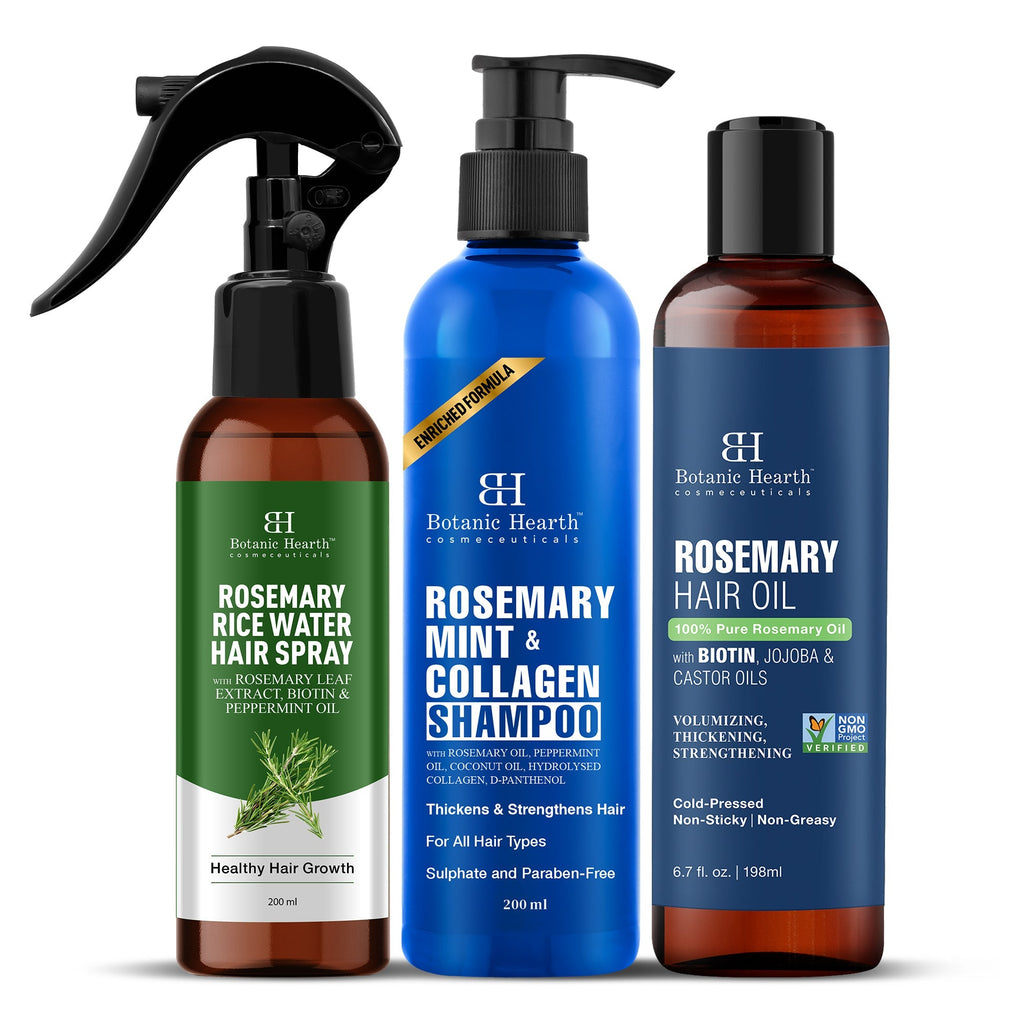 Botanic Hearth Rosemary 3-Step Hair Care Trio | Grocsy