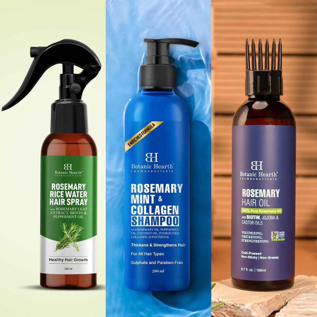 Botanic Hearth Rosemary 3-Step Hair Care Trio | Grocsy