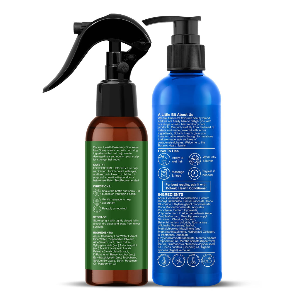 Botanic Hearth Rosemary Cleanse & Hydrate Shampoo - Spray Set | Grocsy
