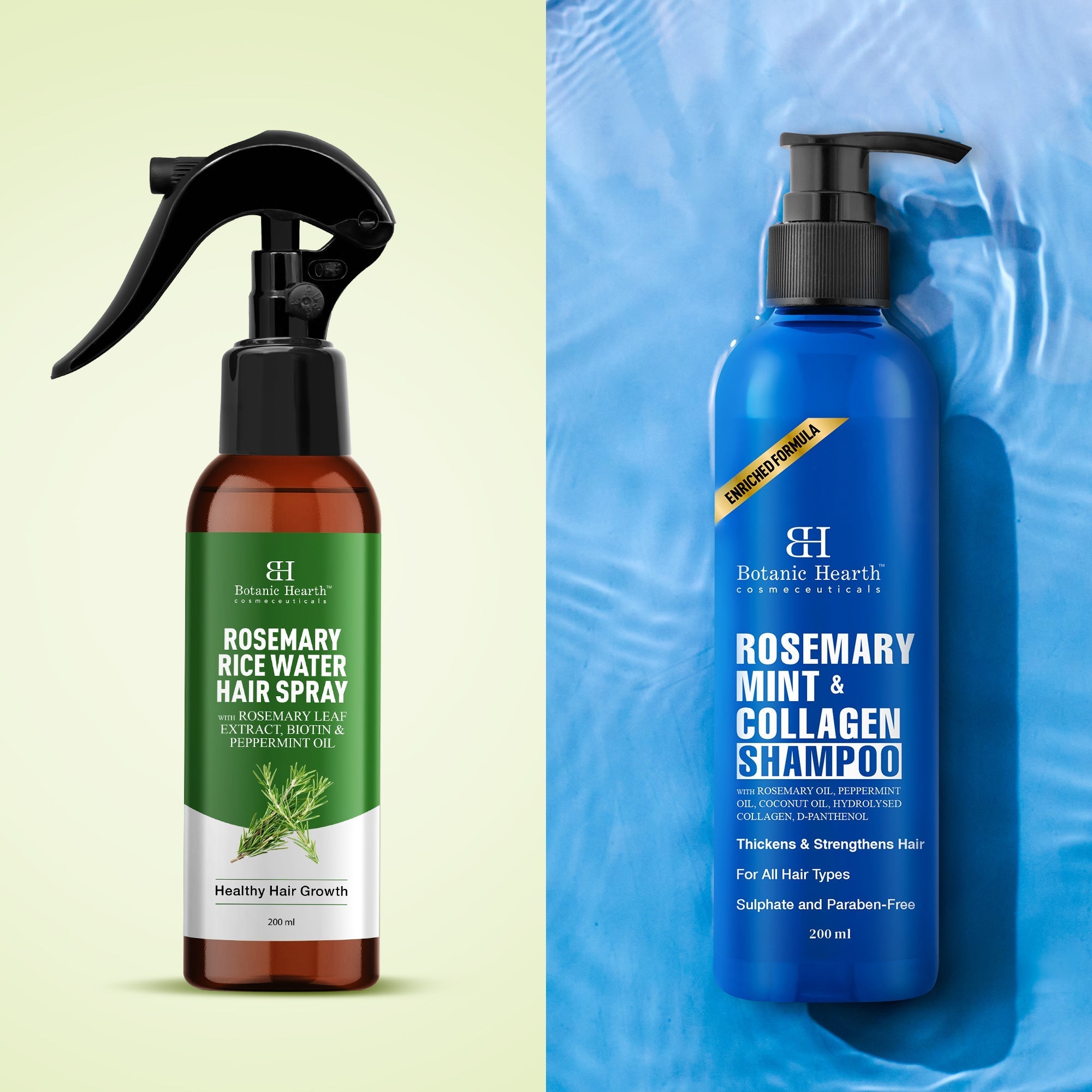 Botanic Hearth Rosemary Cleanse & Hydrate Shampoo - Spray Set | Grocsy