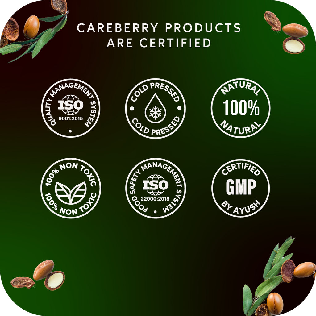 Careberry Organic Rosemary & Jojoba Anti Dandruff Hair Oil | Grocsy