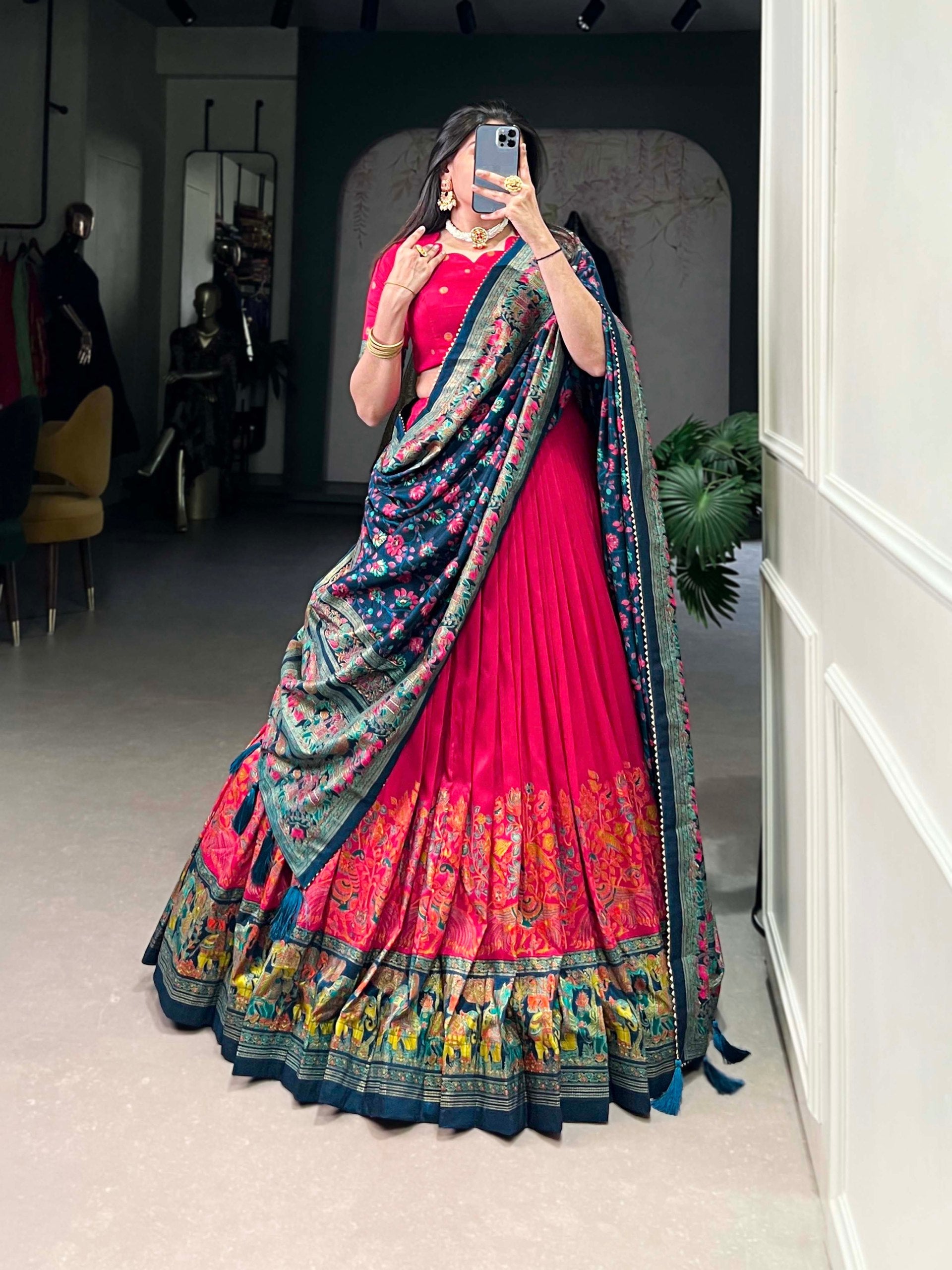Lehenga Mart Designer Wedding Lehenga Choli For Women - Pink | Grocsy