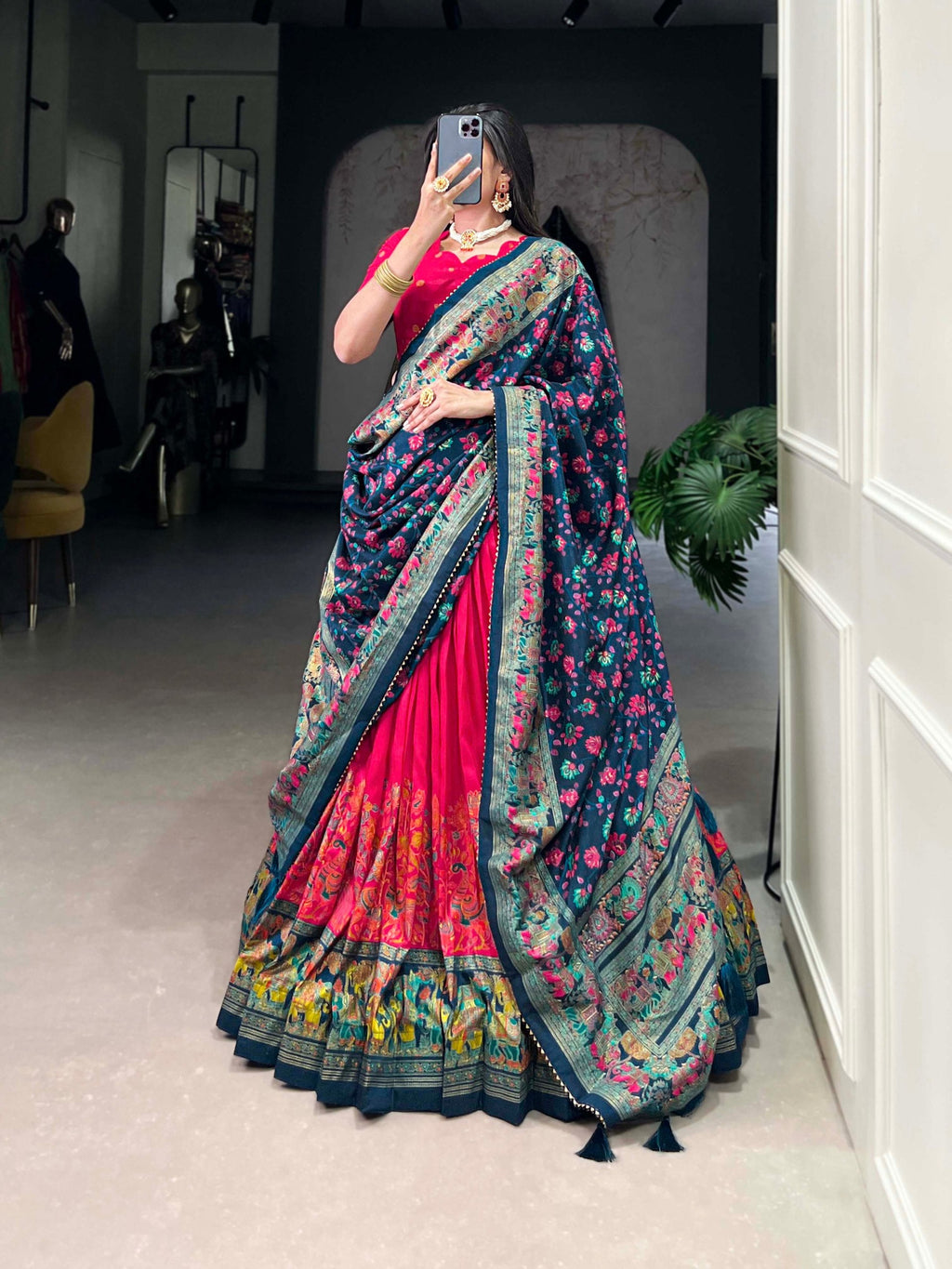 Lehenga Mart Designer Wedding Lehenga Choli For Women - Pink | Grocsy
