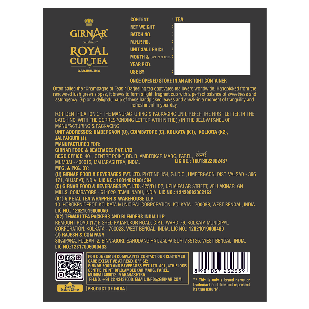 Girnar Royal Cup - Darjeeling | Grocsy