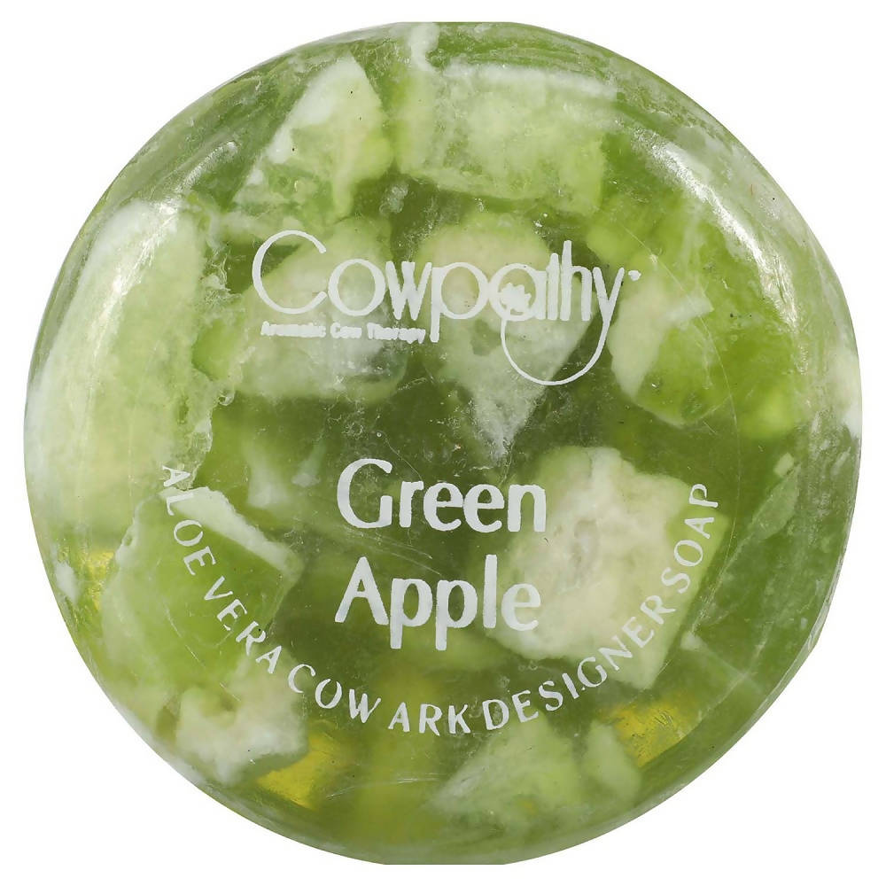Cowpathy Green Apple Aloe Vera Ark Designer Soap (100 Gm) | Grocsy