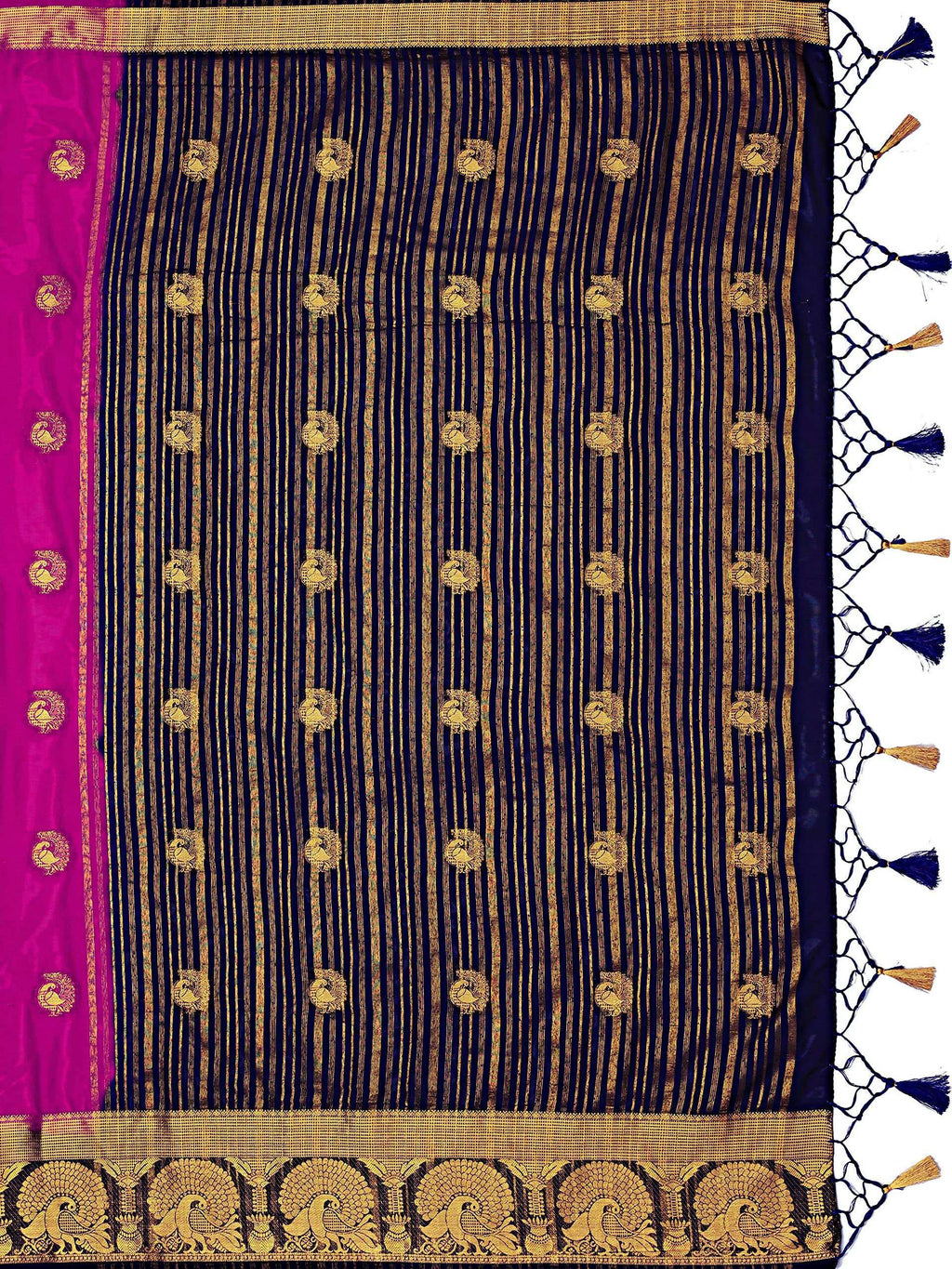 Mimosa Women's Pink Mysore Silk Crepe Saree | Grocsy