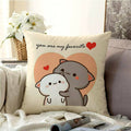 Skytrends Peach And Goma Mochi Cat Pillow Cushion | Grocsy