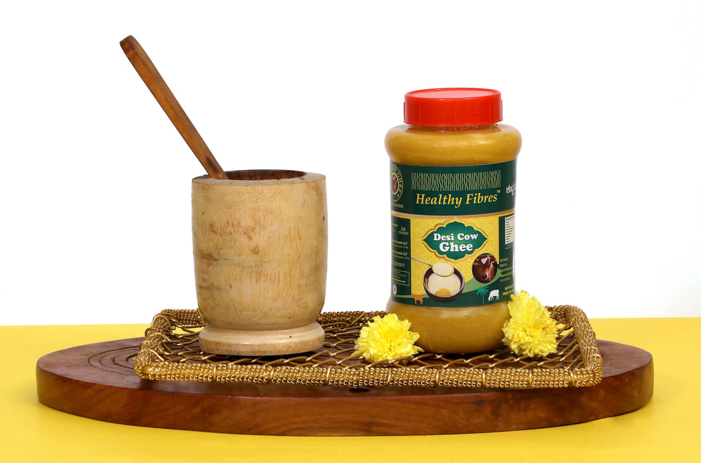 Healthy Fibres Desi Cow Ghee | Cultured Cow Desi Ghee | Premium & Certified Ghee