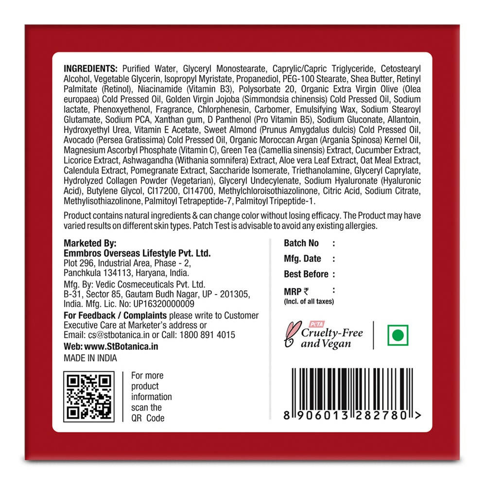 St.Botanica Retinol Advanced Anti Aging Night Cream | Grocsy