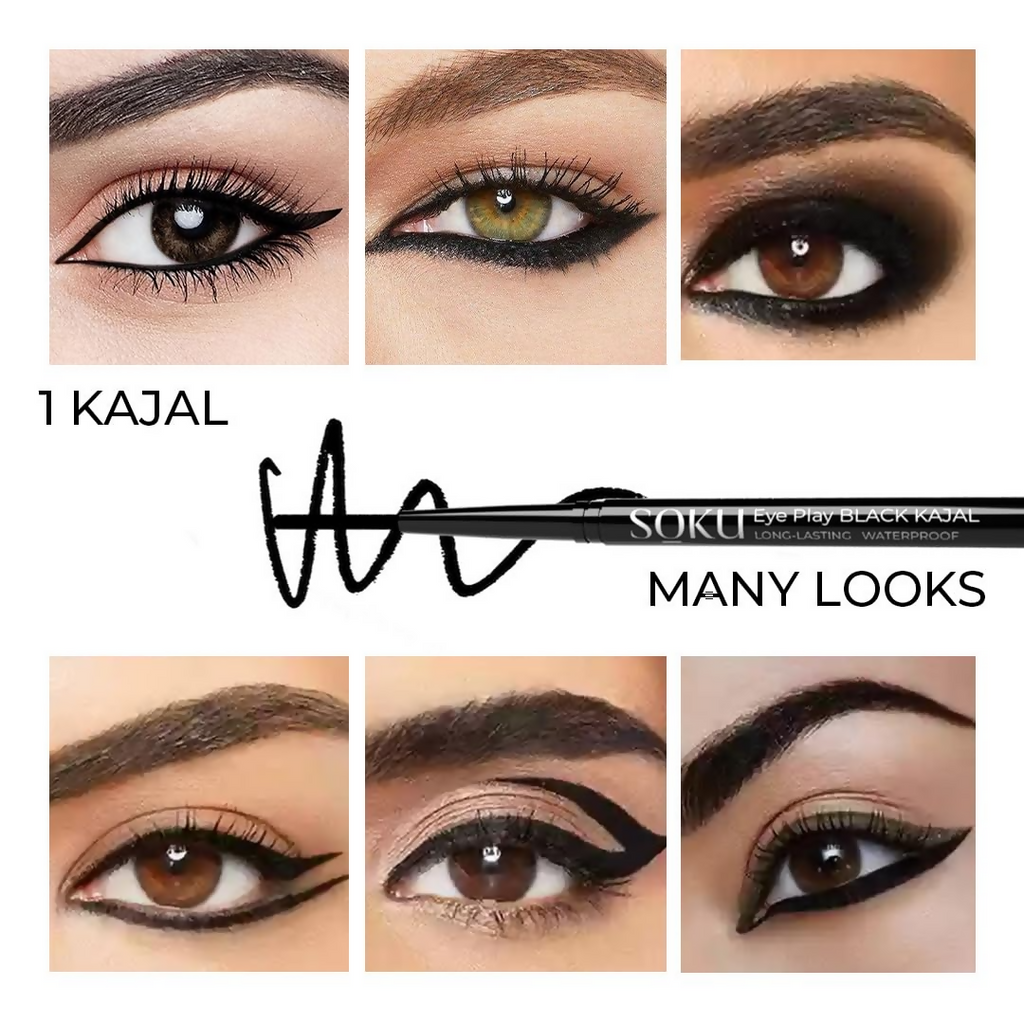 SOKU Eye Play Matte Finish Black Kajal Stick | Grocsy