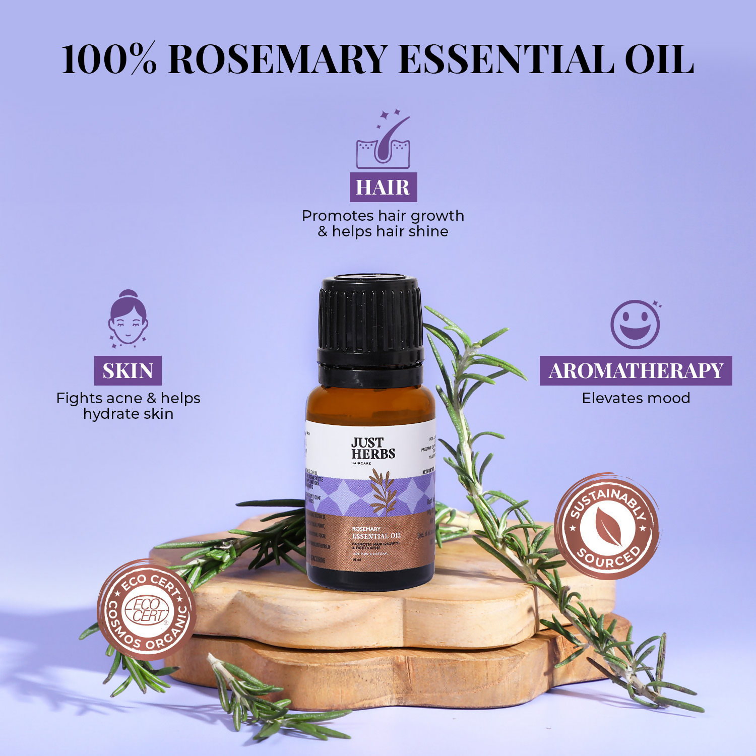 Just Herbs Rosemary Essential Oil | Grocsy