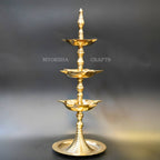 Brass Three-Step Diya | Grocsy