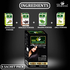 VedicAyurveda Natural Pure Henna Based Hair Color - Natural Black | Grocsy