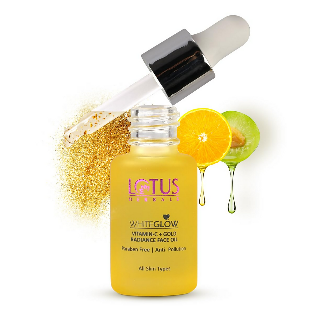 Lotus Herbals WhiteGlow Vitamin C and Gold Radiance Face Oil | Grocsy