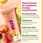 PLIX The Plant Fix Peaches & Lemon Detan Body Lotion with SPF 15 | Grocsy