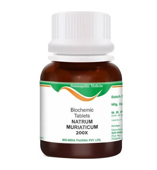 Bio India Homeopathy Natrum Muriaticum Biochemic Tablets | Grocsy