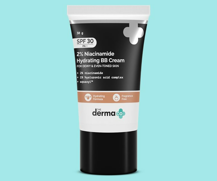 The Derma Co 2% Niacinamide Hydrating BB Cream with 1% Hyaluronic Acid Complex & Aquaxyl | Grocsy