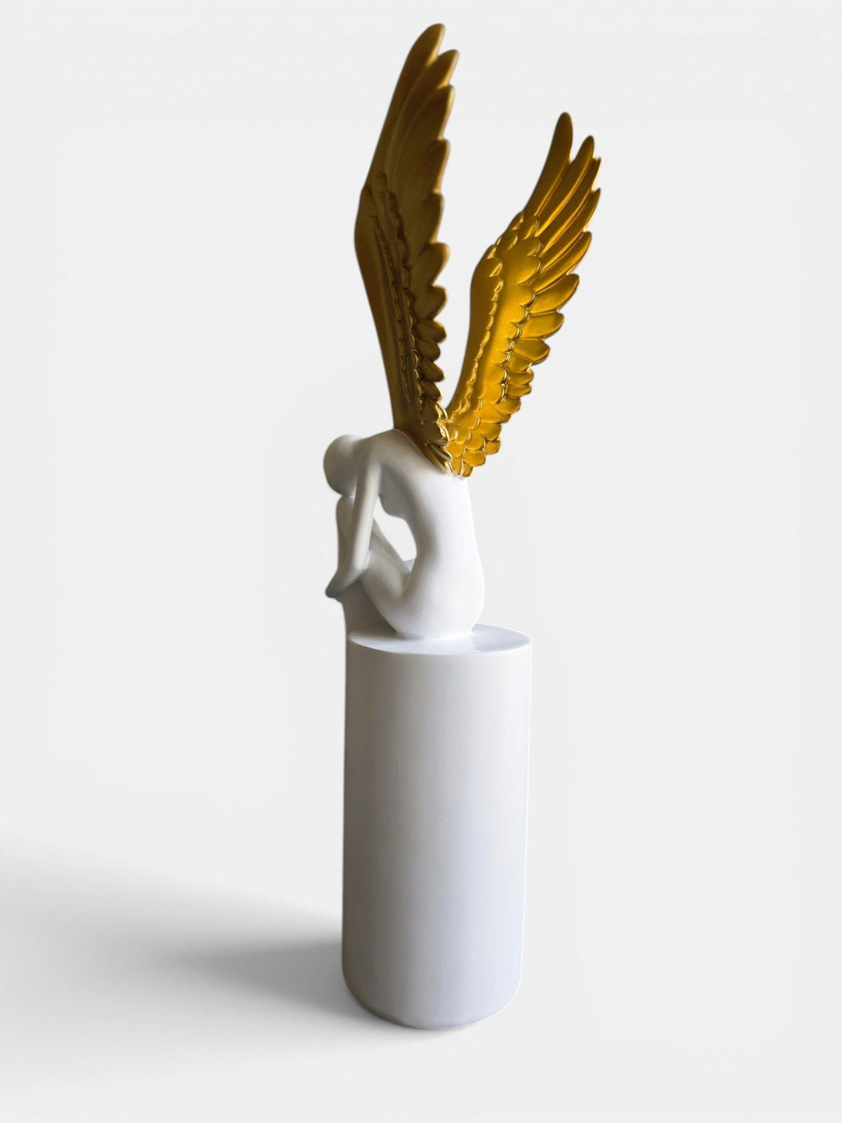 Sun Mun Decors White & Golden Lady with Wings | Grocsy